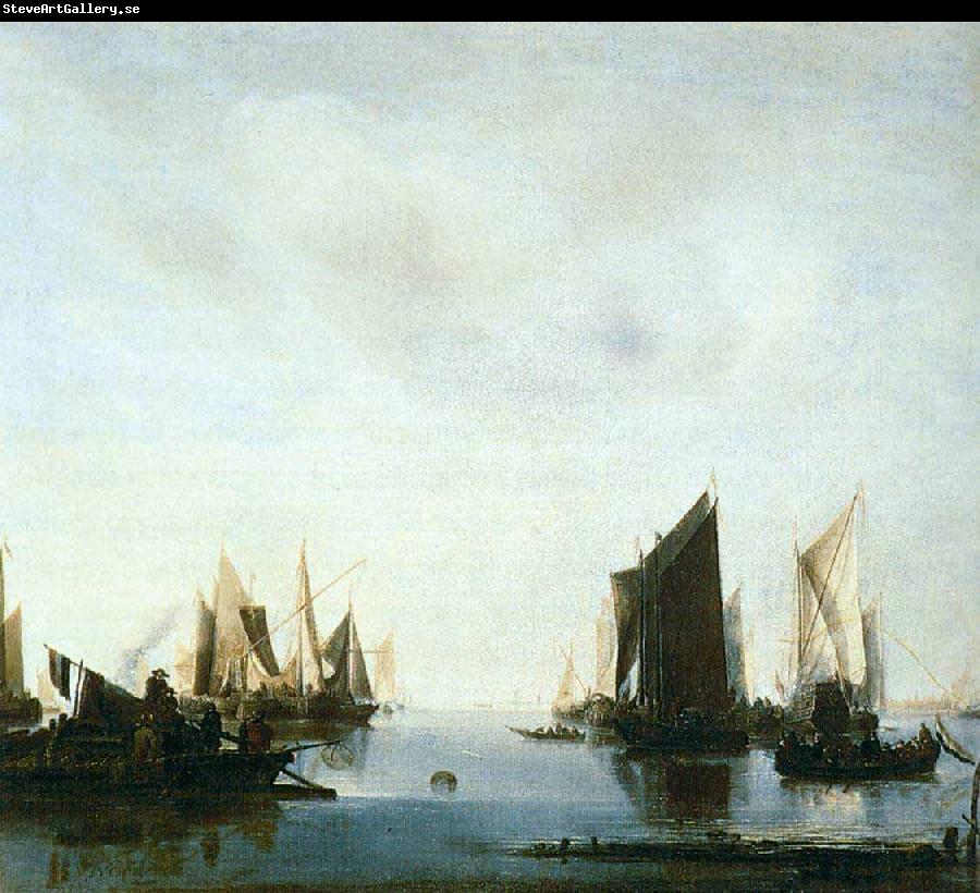 Jan van de Cappelle Seascape with Sailing Boats